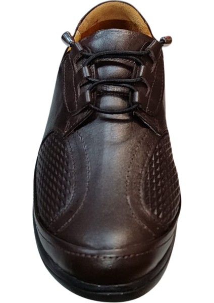 Z-57 Kadın Kahve Bağlı Ortopedik Casual Ayakkabı