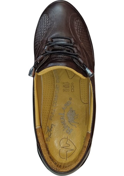 Z-57 Kadın Kahve Bağlı Ortopedik Casual Ayakkabı