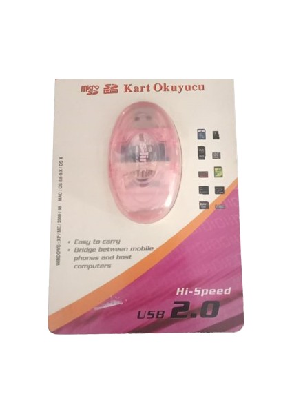 USB 2.0 Micro Sd ve Sdhc Hafıza Kart Okuyucu