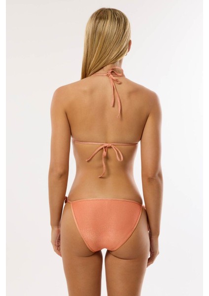 4607 Bronz Pul Payetli Bikini Takımı