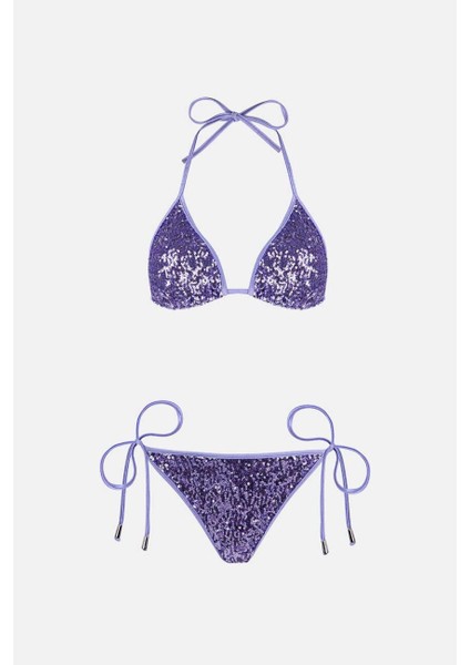 4607 Lila Pul Payetli Bikini Takımı indirimleri