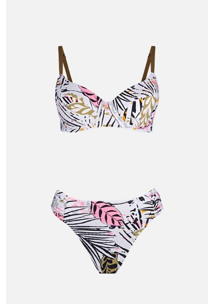 4611 Beyaz Desenli Bikini Takımı fırsatları