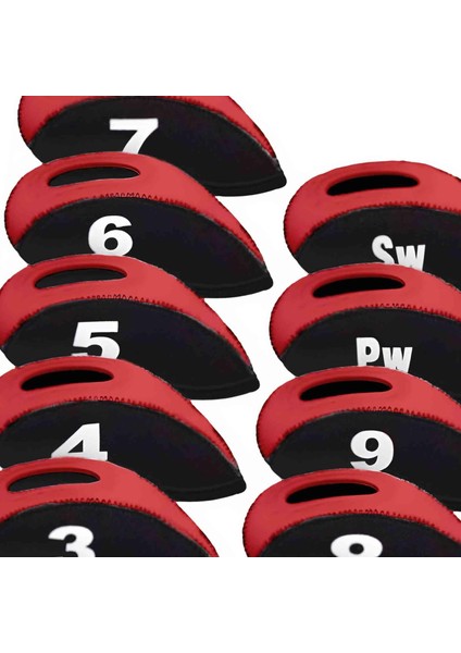 Golf Kulüpleri Için 9 Baş Örtüleri Golf Baş Örtüleri Kırmızı (Yurt Dışından) fırsatları