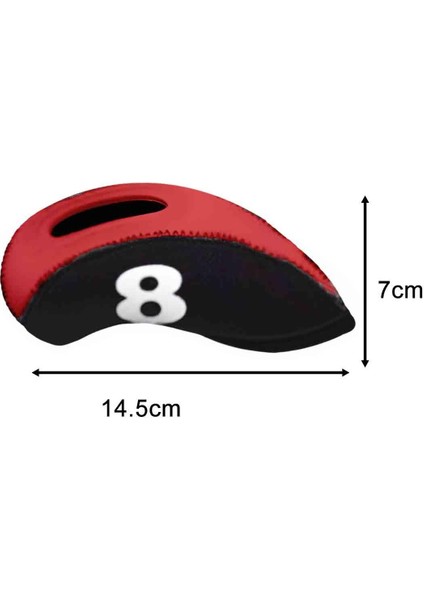 Golf Kulüpleri Için 9 Baş Örtüleri Golf Baş Örtüleri Kırmızı (Yurt Dışından) indirimleri