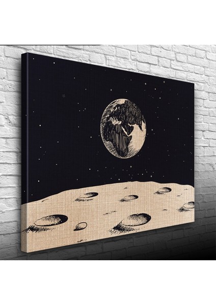 Aydan Dünyanın Görünüşü Kanvas Tablo 50 x 70
