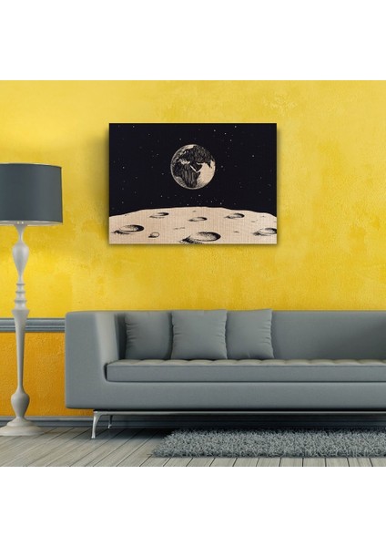 Aydan Dünyanın Görünüşü Kanvas Tablo 50 x 70