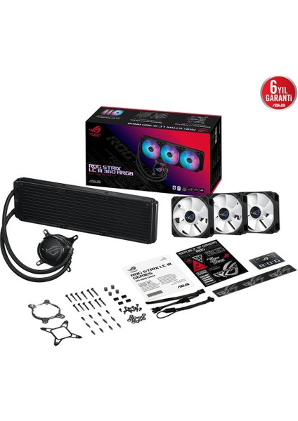 ROG STRIX LC III 360 ARGB AURA SYNC RGB 120MM*3 ADRESLENEBİLİR RGB FAN CPU SIVI SOĞUTUCUSU