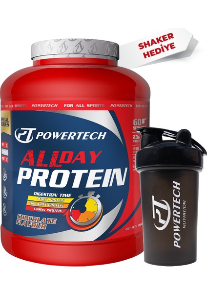 Powertech Nutrition Powertech Allday Protein Tozu Çikolata Aromalı 1800 gr 60 Servis