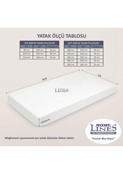 Sıvı Geçirmez Alez Yatak Koruyucu, 4 Köşe Lastikli