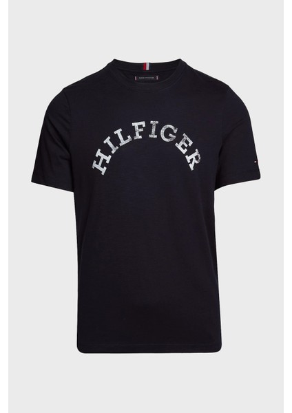 Tommy Hilfiger Logolu Bisiklet Yaka % 100 Pamuk Regular Fit Erkek T-Shirt MW0MW34432 Dw5