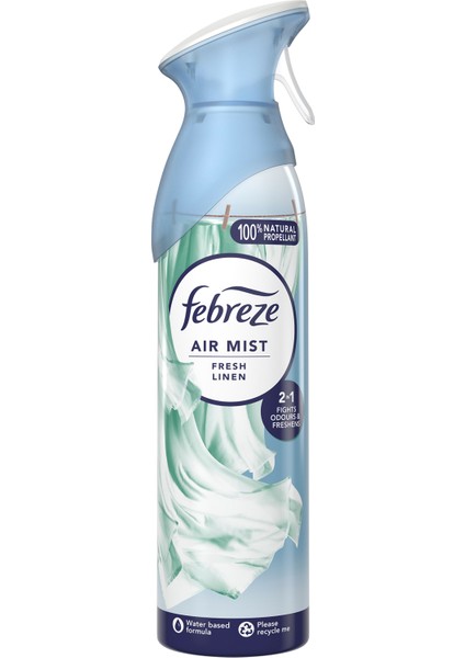 Hava Ferahlatıcı Sprey Oda Kokusu Temiz Çarşaf Ferahlığı 185 ml