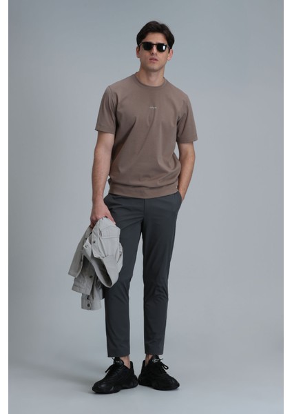 Erkek Antony Modern Grafik T-Shirt 111020204 Camel fiyatları