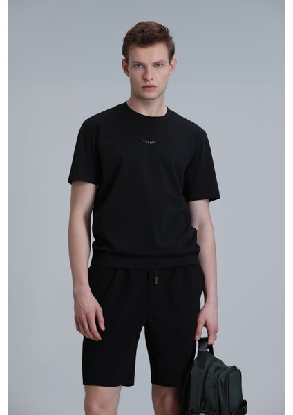 Erkek Antony Modern Grafik T-Shirt 111020204 Siyah