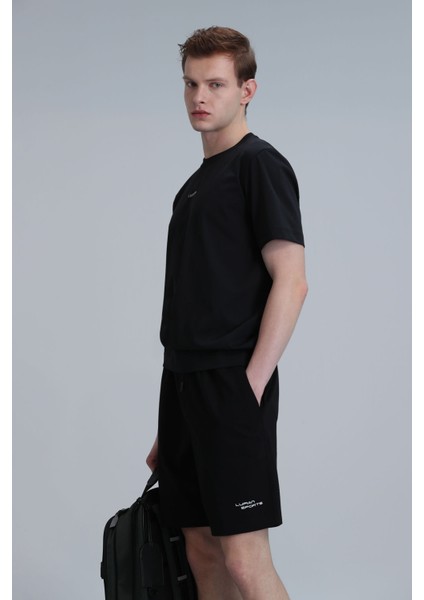 Erkek Antony Modern Grafik T-Shirt 111020204 Siyah modelleri