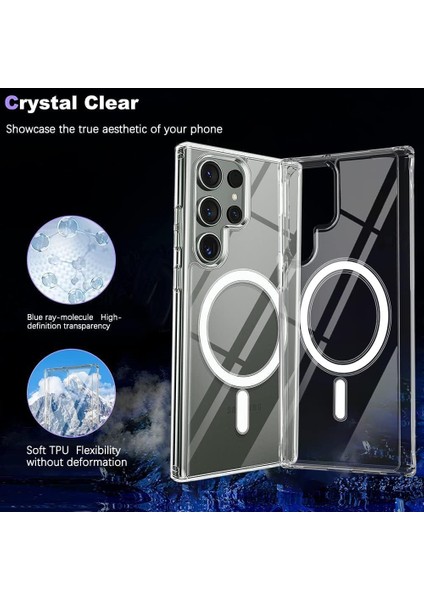 Samsung Galaxy S24 Ultra Şeffaf Magsafe Kılıf + Hayalet Ekran Koruyucu + Kamera Lens Koruyucu fiyatları