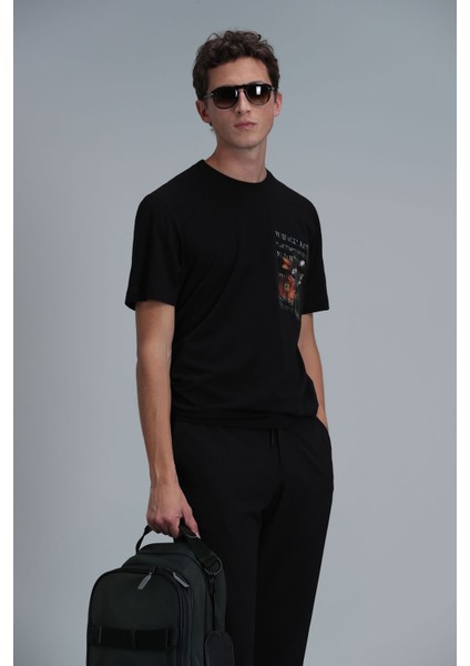 Erkek Exotıc Modern Grafik T-Shirt 111020202 Siyah