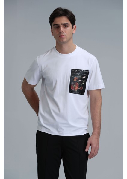 Erkek Exotıc Modern Grafik T-Shirt 111020202 Beyaz modelleri
