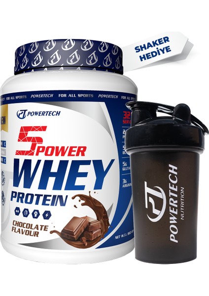 Powertech Nutrition Powertech 5power Whey Protein Tozu Çikolata Aromalı 960 gr 32 Servis