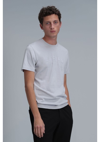Erkek Gold Modern Grafik T-Shirt 111020191 Taş