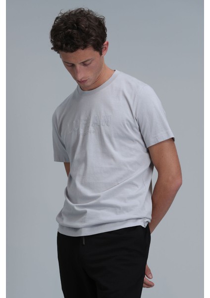Erkek Gold Modern Grafik T-Shirt 111020191 Taş