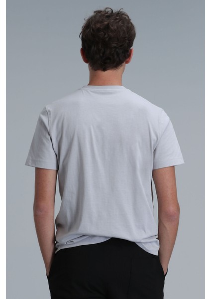 Erkek Gold Modern Grafik T-Shirt 111020191 Taş