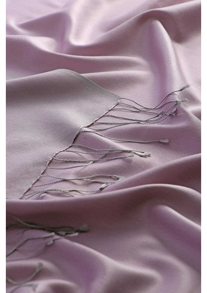 Lila Gri Çift Taraflı Ipek Şal fırsatları