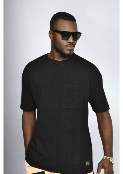 Siyah Oversize Erkek T-Shirt 10423 fiyatları