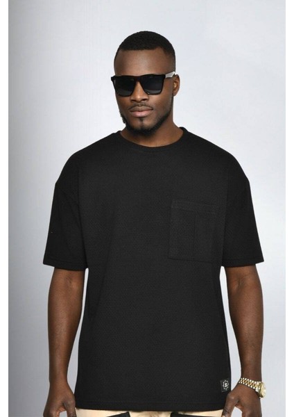 Siyah Oversize Erkek T-Shirt 10423 fırsatları
