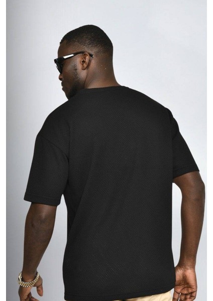 Siyah Oversize Erkek T-Shirt 10423 indirimleri