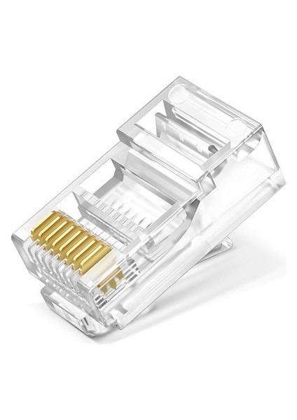 Fully Yeni Nesil Açık Uçlu Soket RJ45 Cat5 Cat6 Internet Kablosu Soketi Ucu 100 Adet Açık Uc Jack