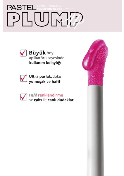 Yeni 3 Lü Set Plump Up Dolgunlaştıran Dudak Parlatıcısı 202-204-207