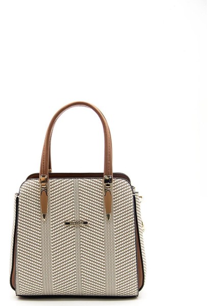 Silver Polo Bej - Taba SP1136 Kadın El Çantası