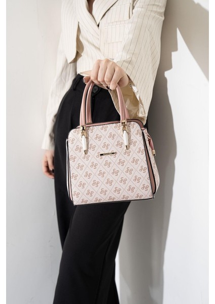 Silver Polo Pembe - Somon SP1136 Kadın El Çantası