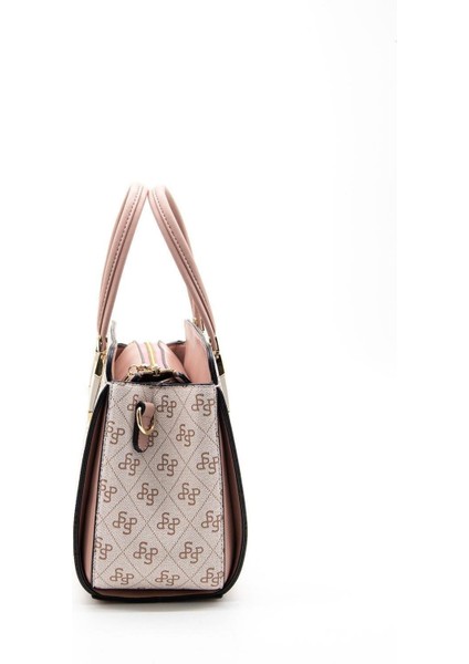 Silver Polo Pembe - Somon SP1136 Kadın El Çantası
