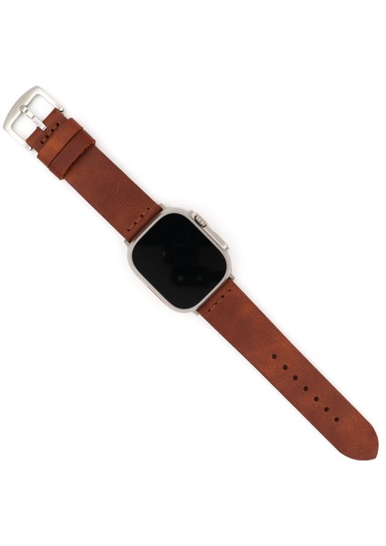 Apple Watch Uyumlu Deri Saat Kordonu Kahve indirimleri