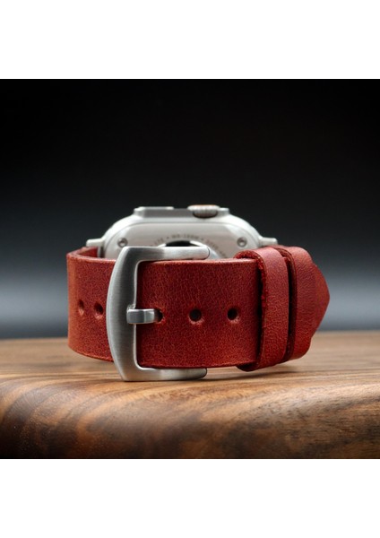 Apple Watch Uyumlu Deri Saat Kordonu Kırmızı fiyatları