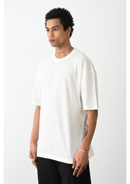 Pamuk Basic Avrupa Kalıp/oversize Fit Kesim Bisiklet Yaka Kısa Kollu T-Shirt