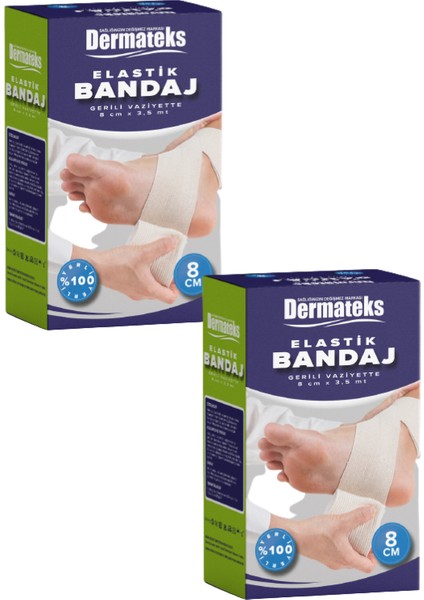 Elastik Bandaj (Gerili Vaziyette) 8cm x 3,5 mt (2 Adet)