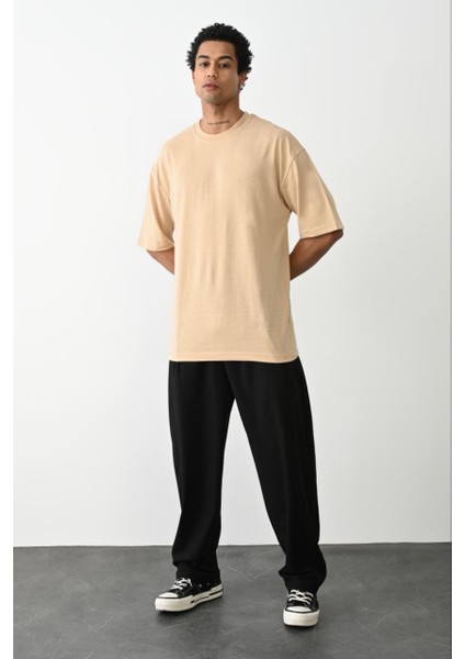 Pamuk Basic Avrupa Kalıp/oversize Fit Kesim Bisiklet Yaka Kısa Kollu T-Shirt modelleri