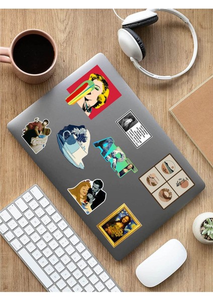 - Art Sanat Temalı Laptop Notebook Tablet Sticker Seti