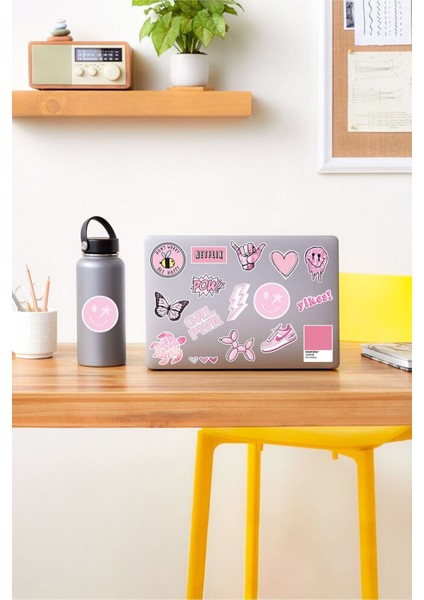 - Vsco Pink Laptop Notebook Tablet Sticker Set 2