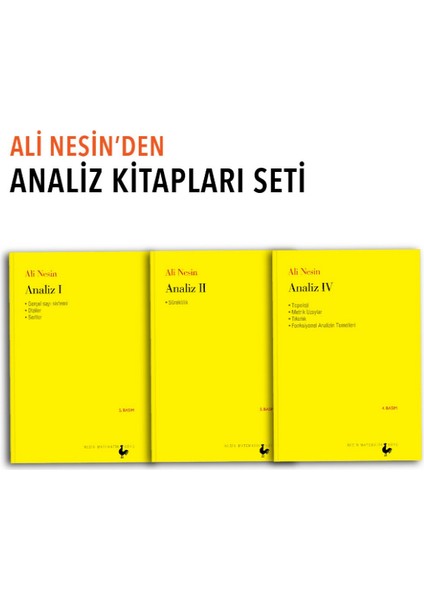 Nesin Yayınları Ali Nesin’den Analiz Seti