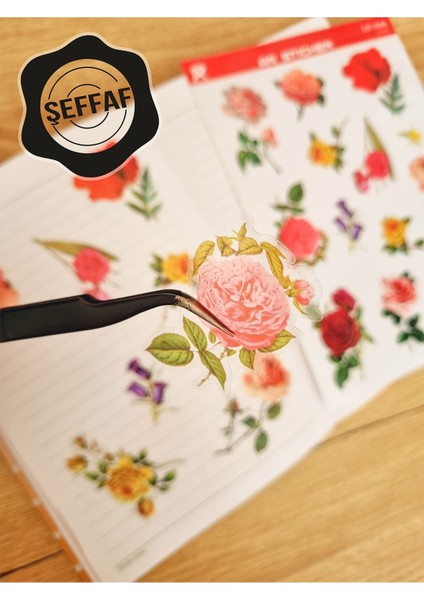 - Şeffaf Floral & Leaf Temalı Laptop Notebook Telefon Tablet Ajanda Sticker Seti fiyatları