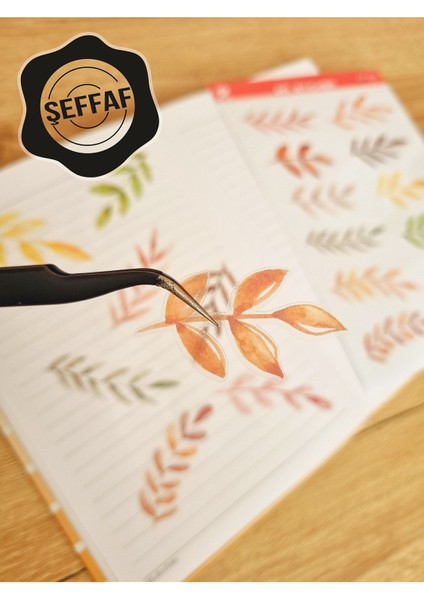 - Şeffaf Floral & Leaf Temalı Laptop Notebook Telefon Tablet Ajanda Sticker Seti fiyatları