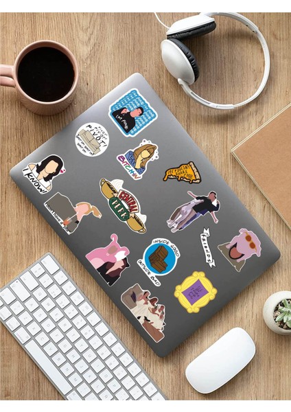 Sweet Twins - Friends Temalı Laptop Notebook Tablet Sticker Seti