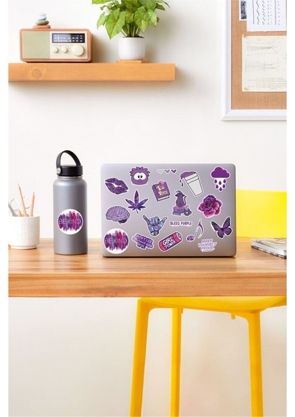 - Vsco Purple Laptop Notebook Tablet Sticker Set 3