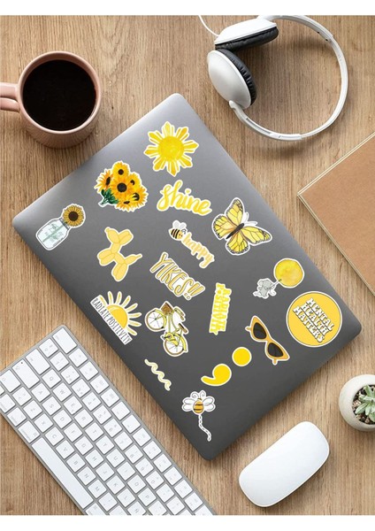 Vsco Yellow Laptop Notebook Tablet Sticker Set 3 Uyumlu