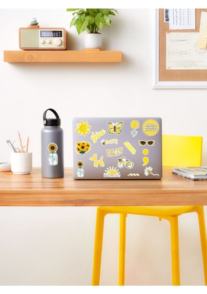 Vsco Yellow Laptop Notebook Tablet Sticker Set 3 Uyumlu