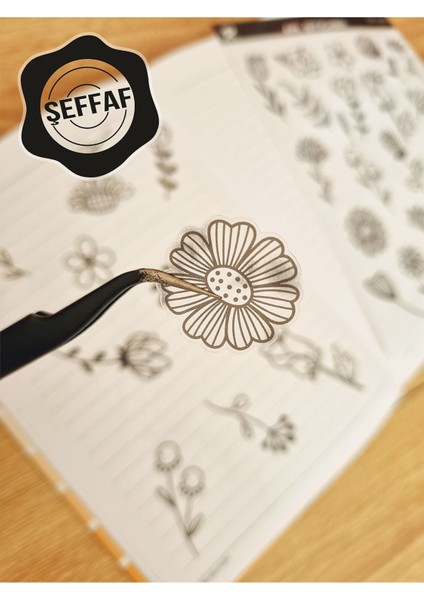 - Şeffaf Floral & Leaf Temalı Laptop Notebook Telefon Tablet Ajanda Sticker Seti fiyatları