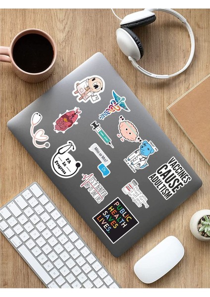 Doktor Medicine Temalı Laptop Notebook Tablet Sticker Set 1